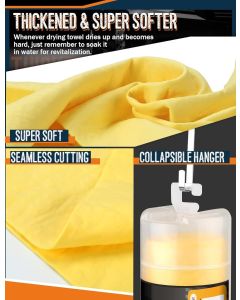 1 Car Wash Chamois Shammy Towel Synthetic Super Absorbent Drying Cloth Wipe Auto